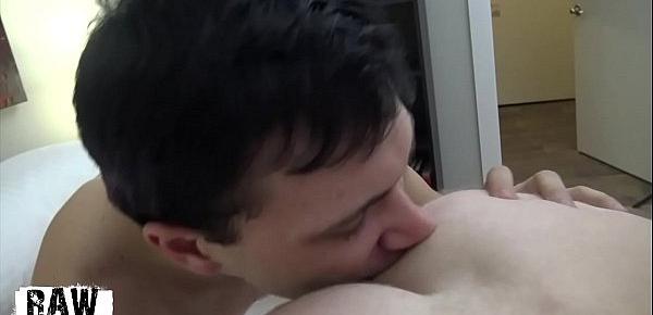  RawFuckBoys - Little twink eats ass before being pounded by beefy bear